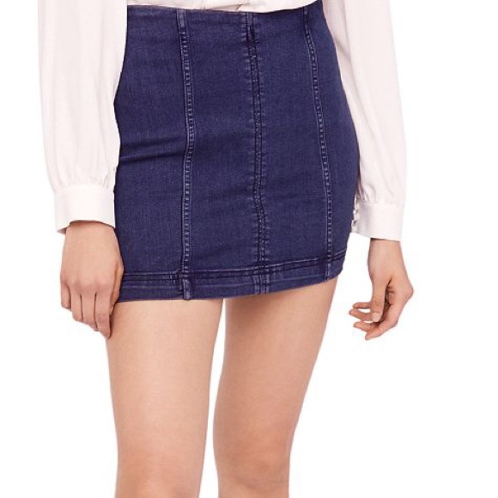 Free People Modern Femme Denim Skirt